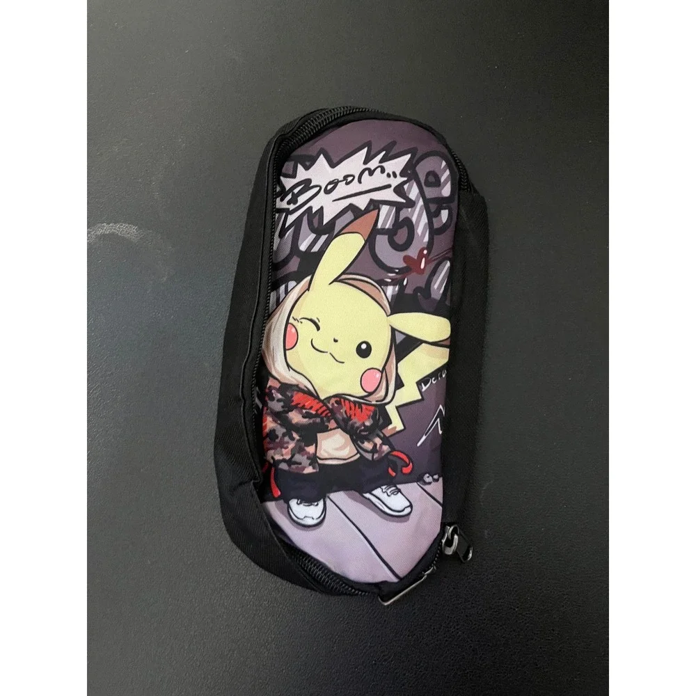 Pokemon Pikachu 3pc Backpack Set Streetwear Graffiti Lunch Bag Pencil Case NWOT